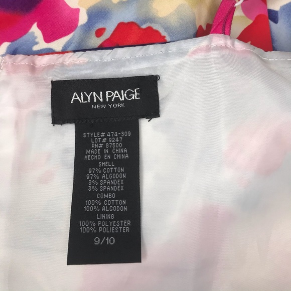 Alyn Paige 97% Cotton Floral Print Dress - 9/10 - Picture 15 of 16